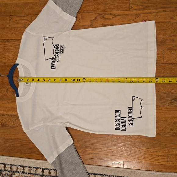 LEVIS SIGNATURE BOYS WHITE & GRAY LONG SLEEVE LAYERED LOOK T-SHIRT SIZE LARGE - Picture 11 of 14